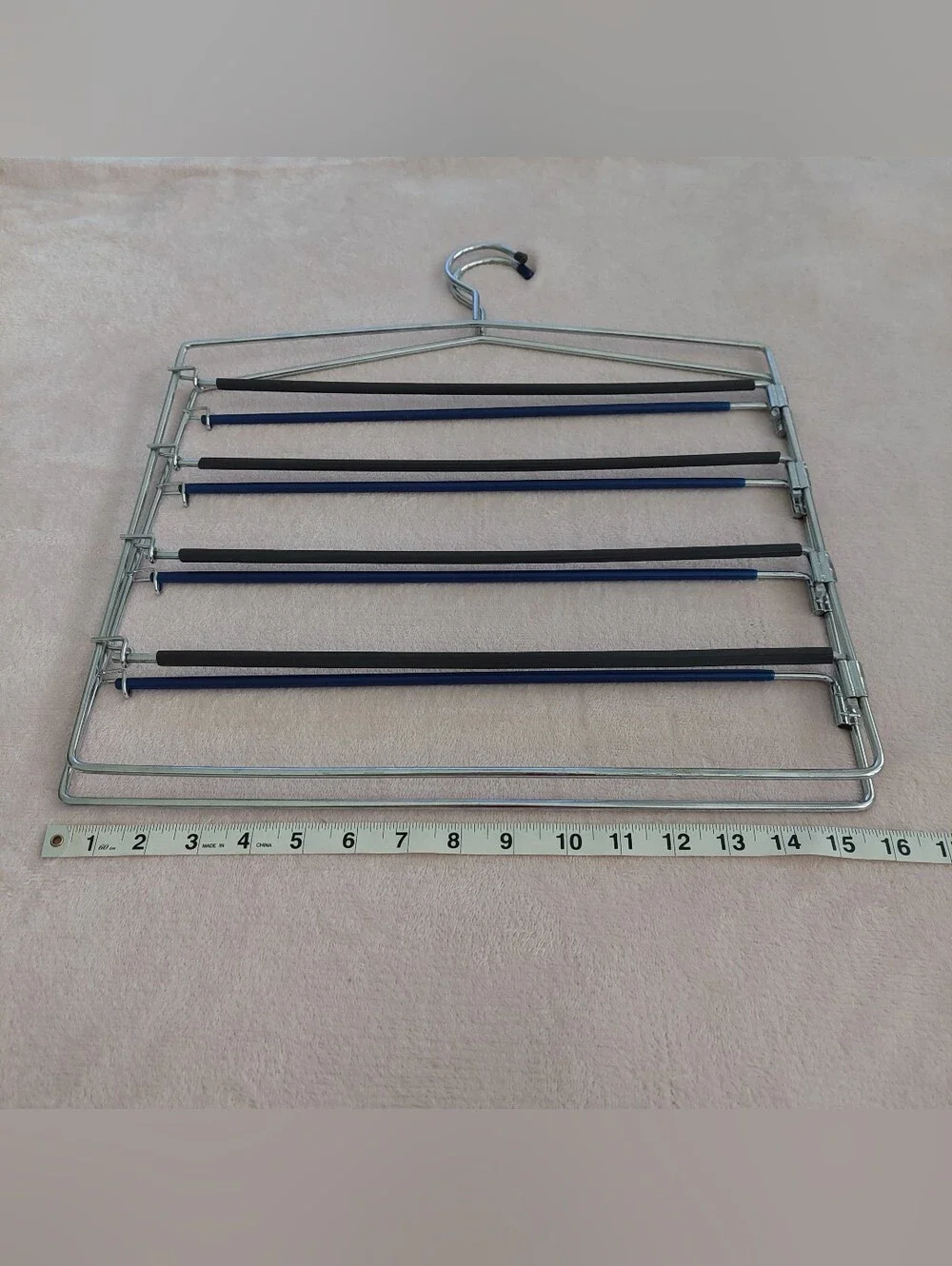 Set of Two 4-tier Swing-Arm Metal Pant Hangers NWOT